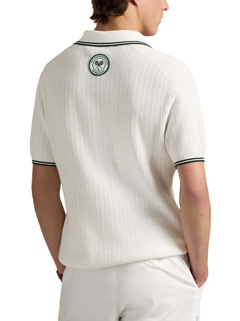 Shop Polo Ralph Lauren Textured Knit White Polo Shirt