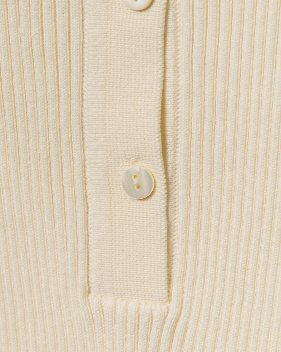 Apc A.p.c. Fitted White Polo Shirt With Classic Collar In Neutral