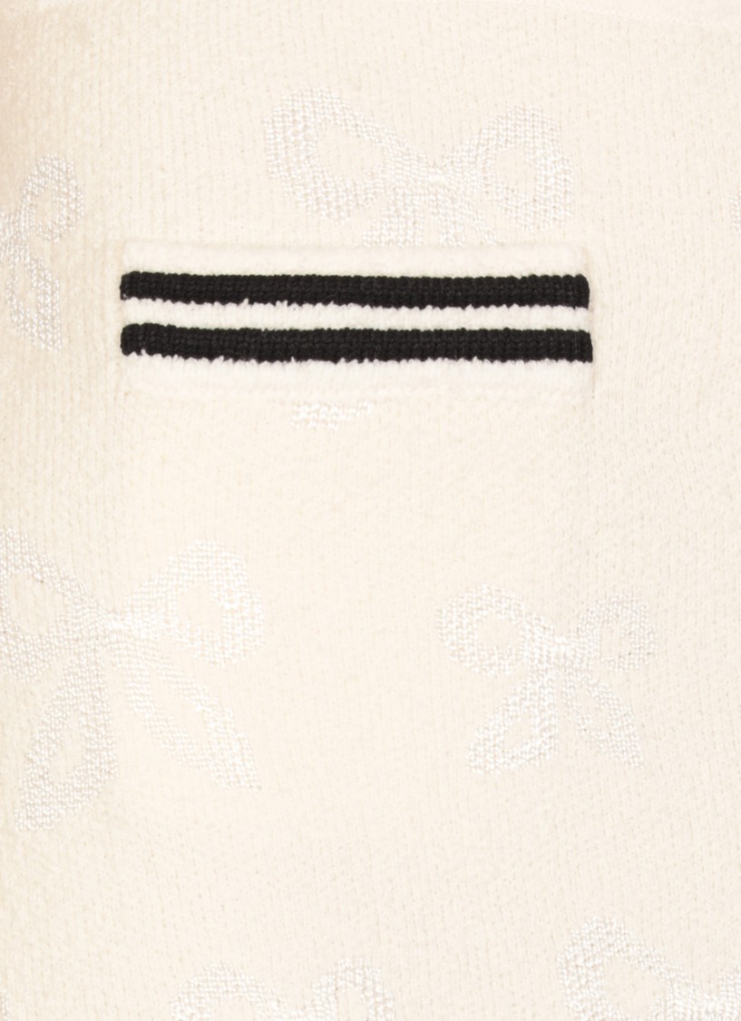 Self-portrait Self Portrait Women Ivory Bow Jacquard Knit Mini Skirt In Neutrals