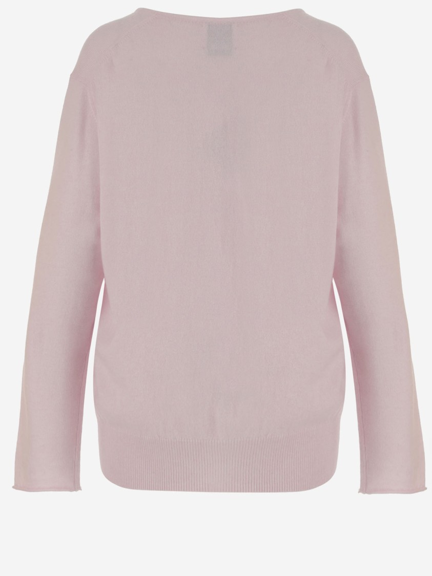 Shop Allude Wool And Cashmere Sweater In Pink