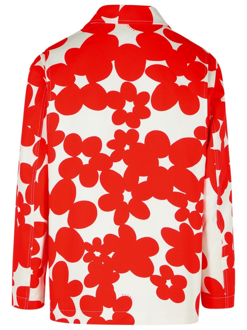 Shop Marni Red Cotton Jacket