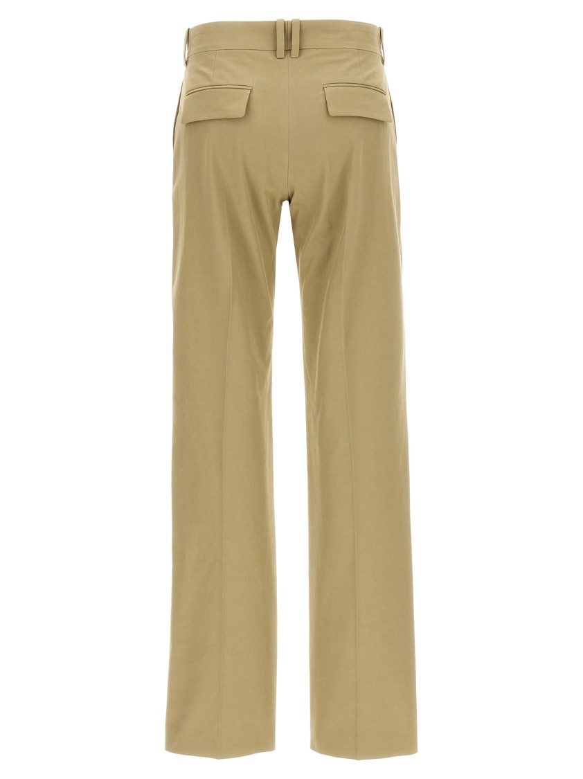 The Row Creased Selvie Pants With Loops And Pockets In Green
