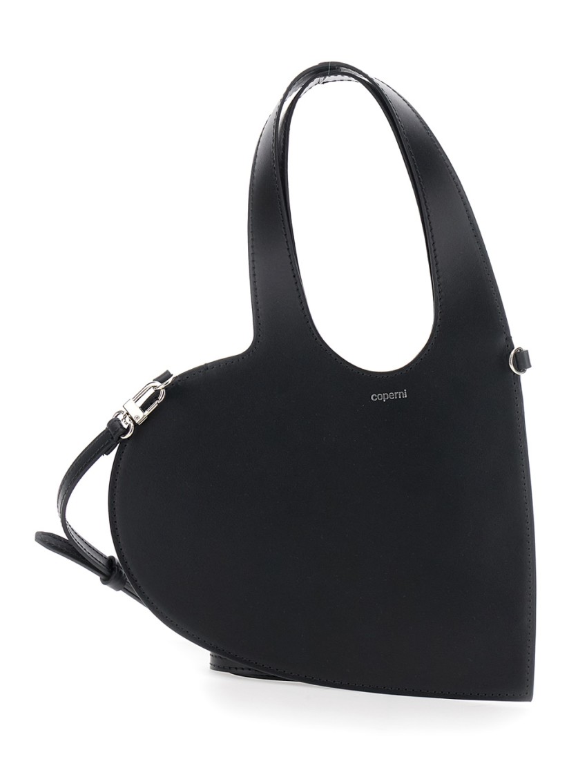 Coperni Crossbody Baby Heart Tote Bag In Black