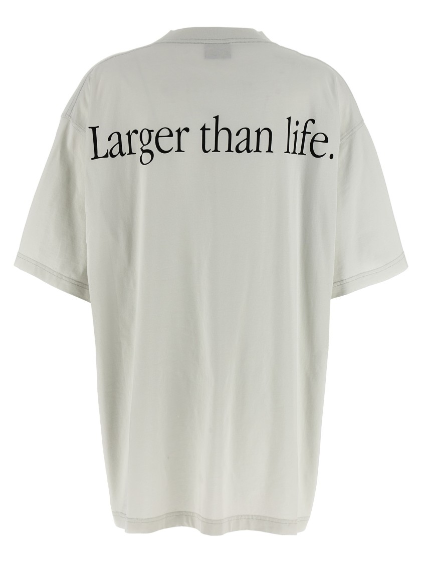 Balenciaga Oversized Graphic Print T-shirt In White
