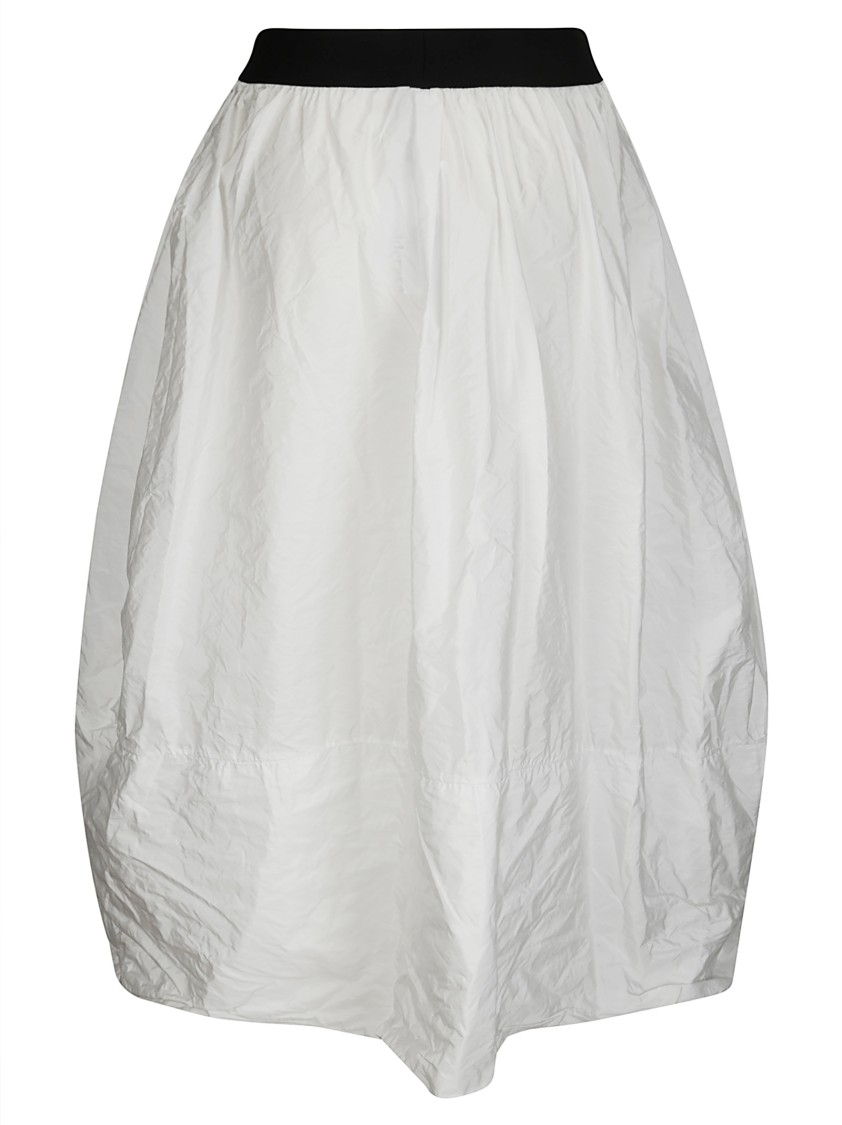 MARIA CALDERARA MARIA CALDERARA VOLUMINOUS TAFFETA SKIRT WITH CONTRASTING ELASTIC WAISTBAND