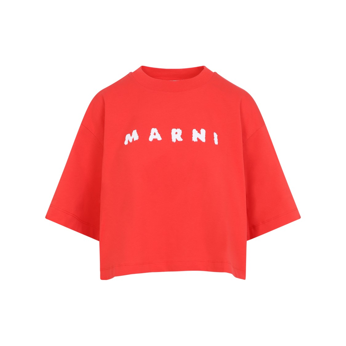 Shop Marni Crimson Red Cotton T-shirt