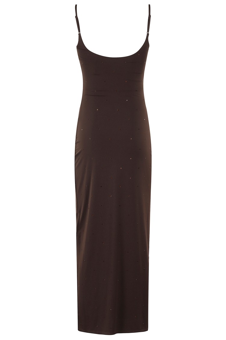 MC2 SAINT BARTH MC2 SAINT BARTH LYCRA BODYCON DRESS WITH ALL-OVER STRASS EMBELLISHMENT