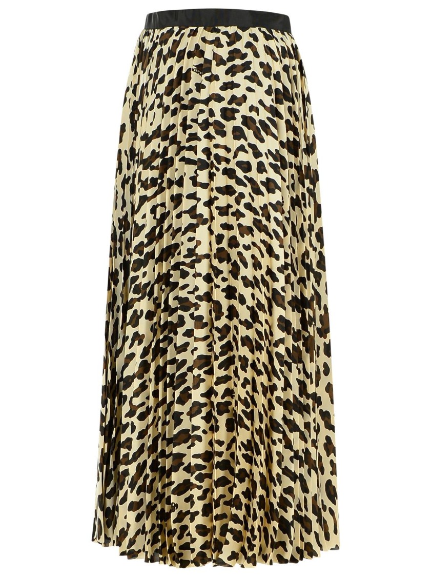 Shop Sacai Beige Polyester Skirt
