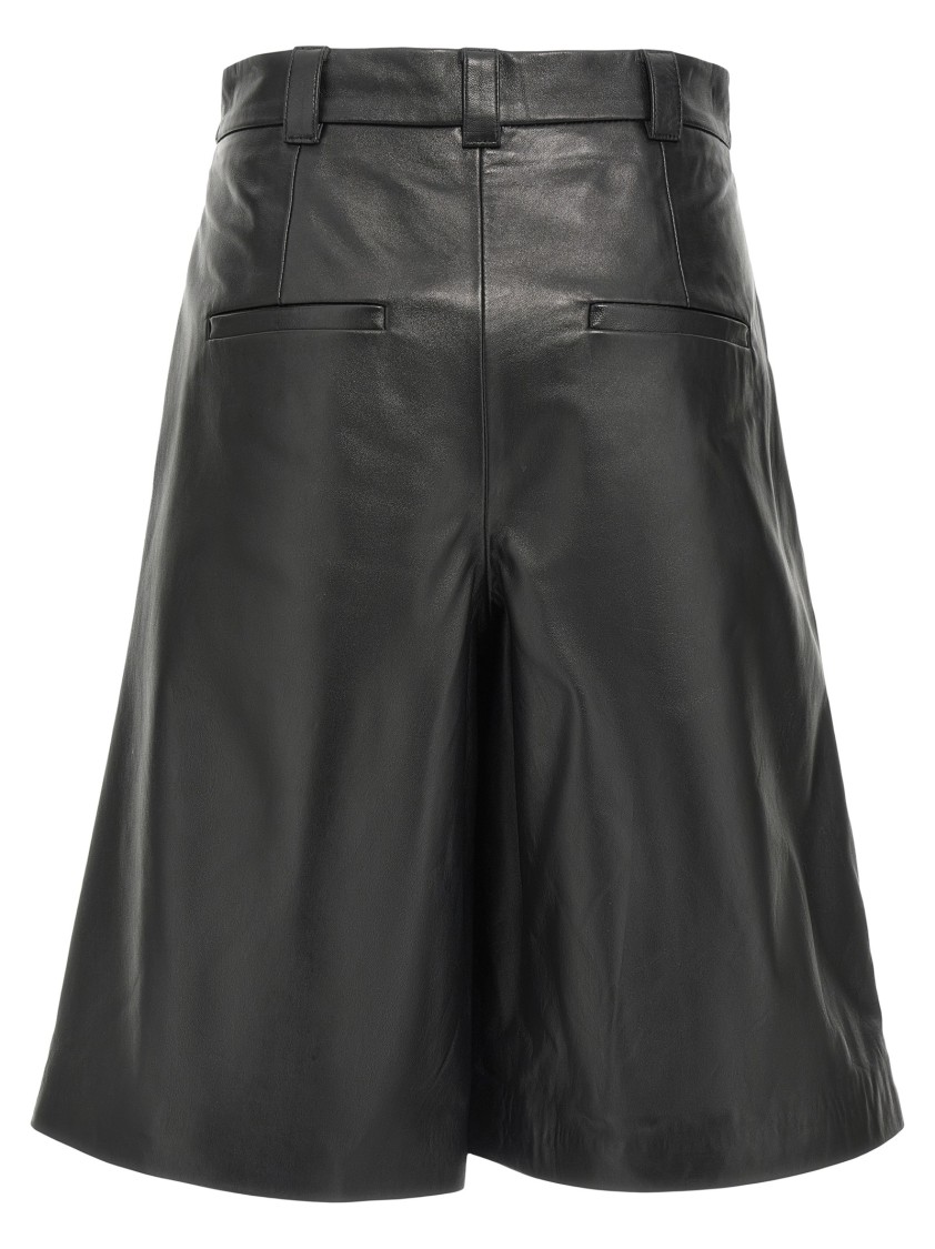 ショートパンツ Marella Leather Bermuda Capsule Shorts Marella Leather Bermuda Capsule Shorts in Black | THE LIST