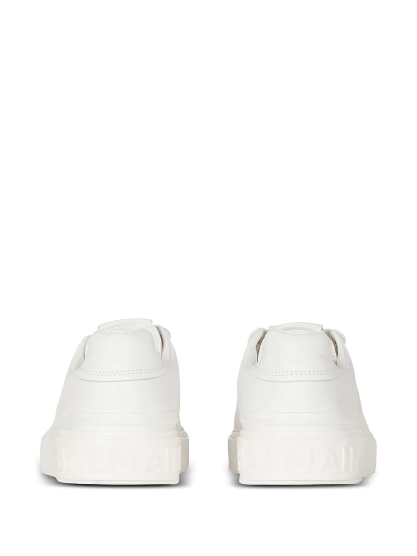 Balmain B Court-calfskin Trainers In White