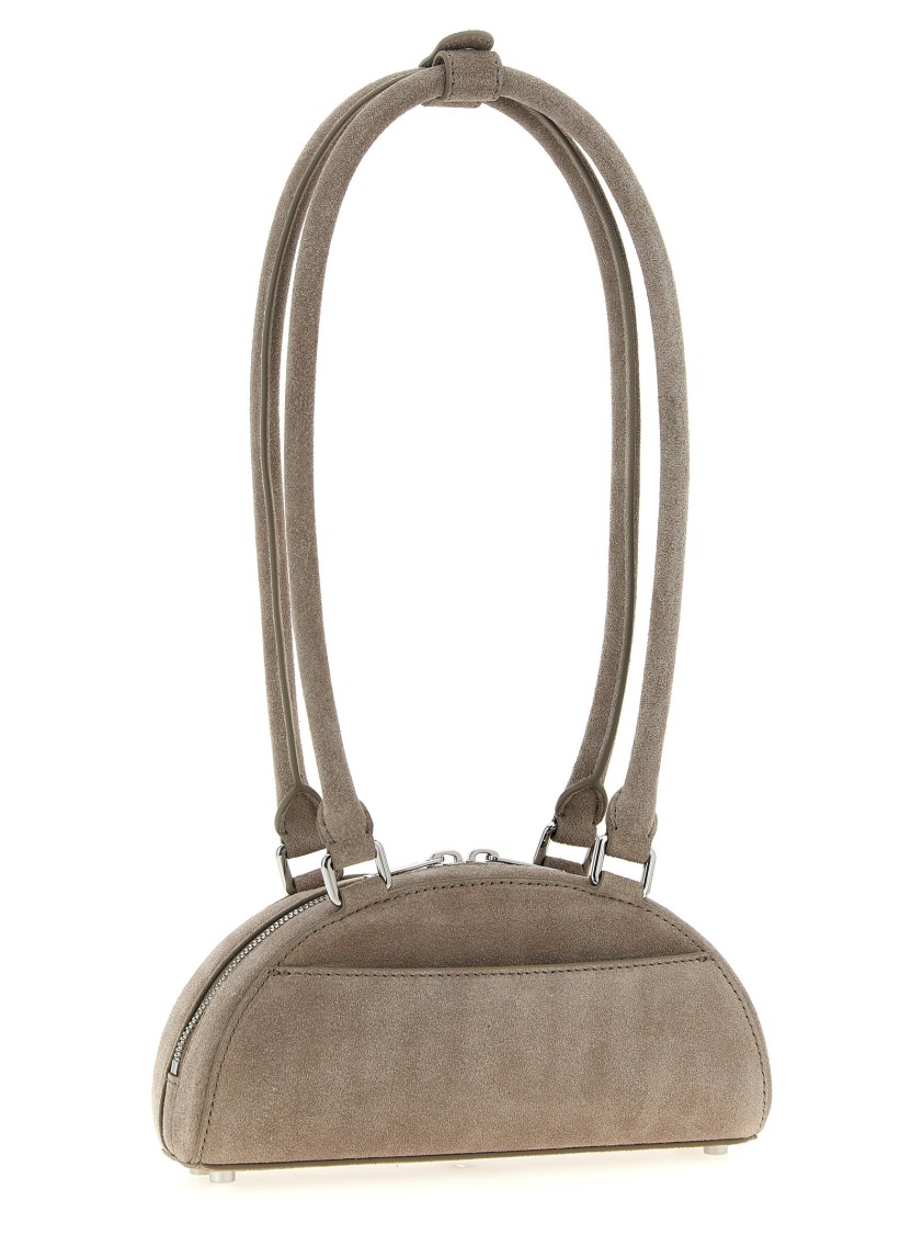 Self-portrait 'suede Mini With Charm' Shoulder Bag In Gray