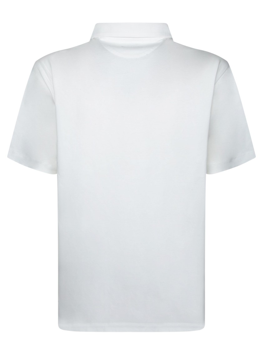 Shop Paul Smith White Cotton Polo Shirt With Tailored Fit