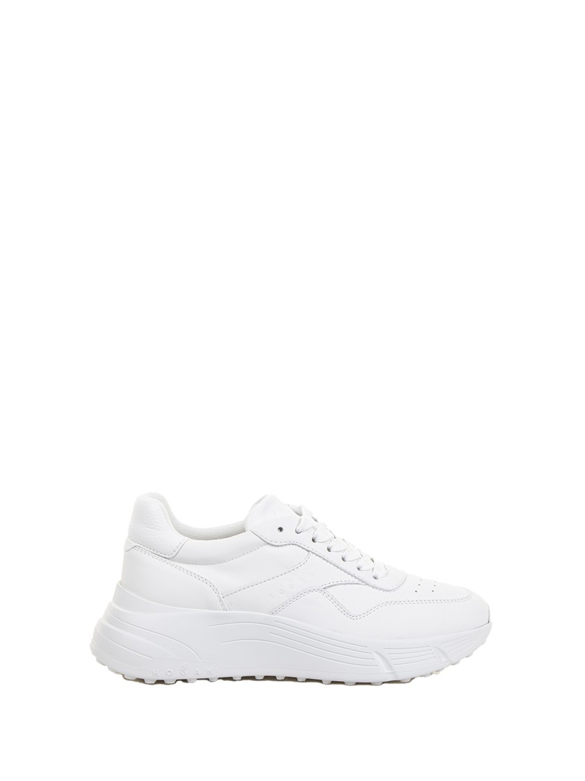 Hogan Hi-fi Platform Leather Sneaker In White