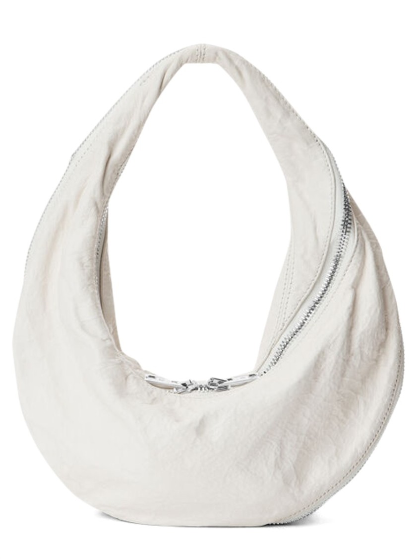 Alexander Wang Twyst Handle Bag In Memory Leather In White