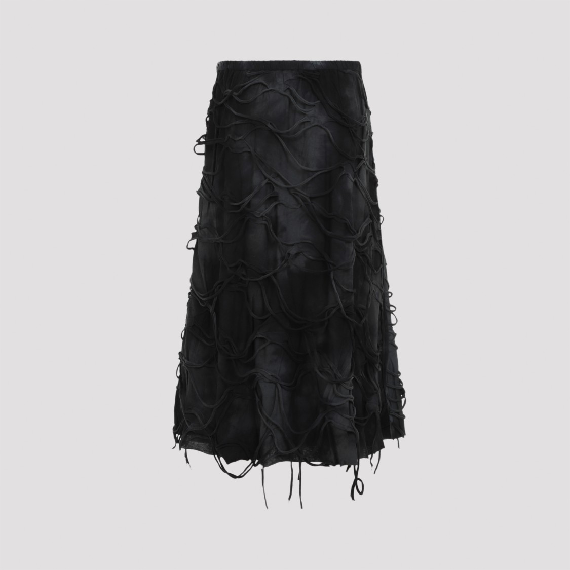 DIESEL DIESEL TEXTURED MIDI SKIRT WITH UNIQUE DRAPED DESIGN