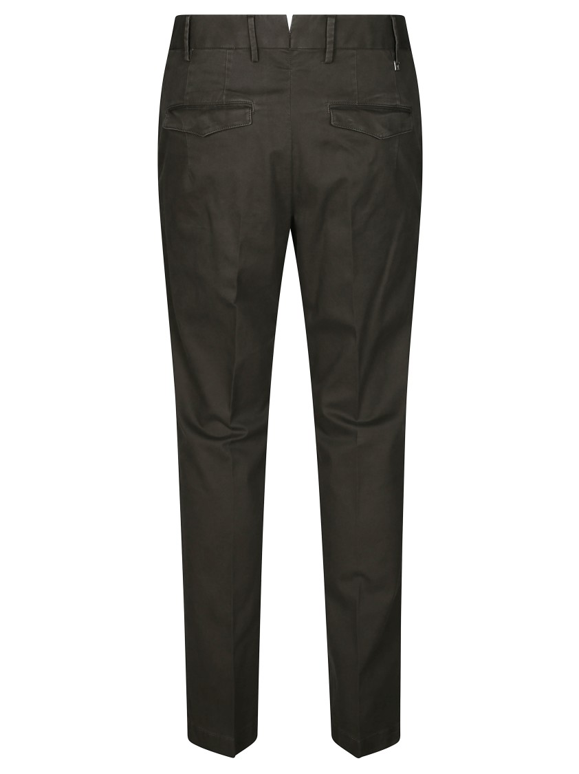 Pt01 Tailored Brown Pants With Classic Waistband In Green