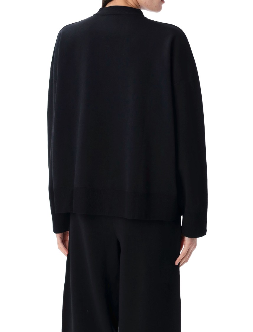 Shop Studio Nicholson Idro Oversized Crew Neck Sweatshirt In Blue