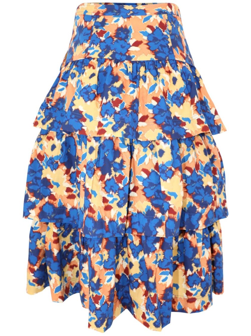 Ulla Johnson Winnie Midi Skirt In Blue