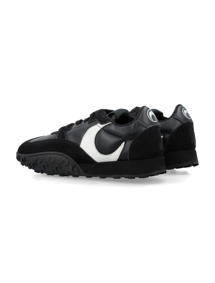 Marine Serre Man Sneakers Black Size 9 Leather