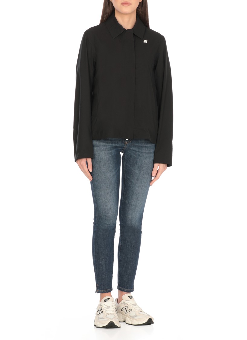 K-way Black Arabel Strech Jacket In Black