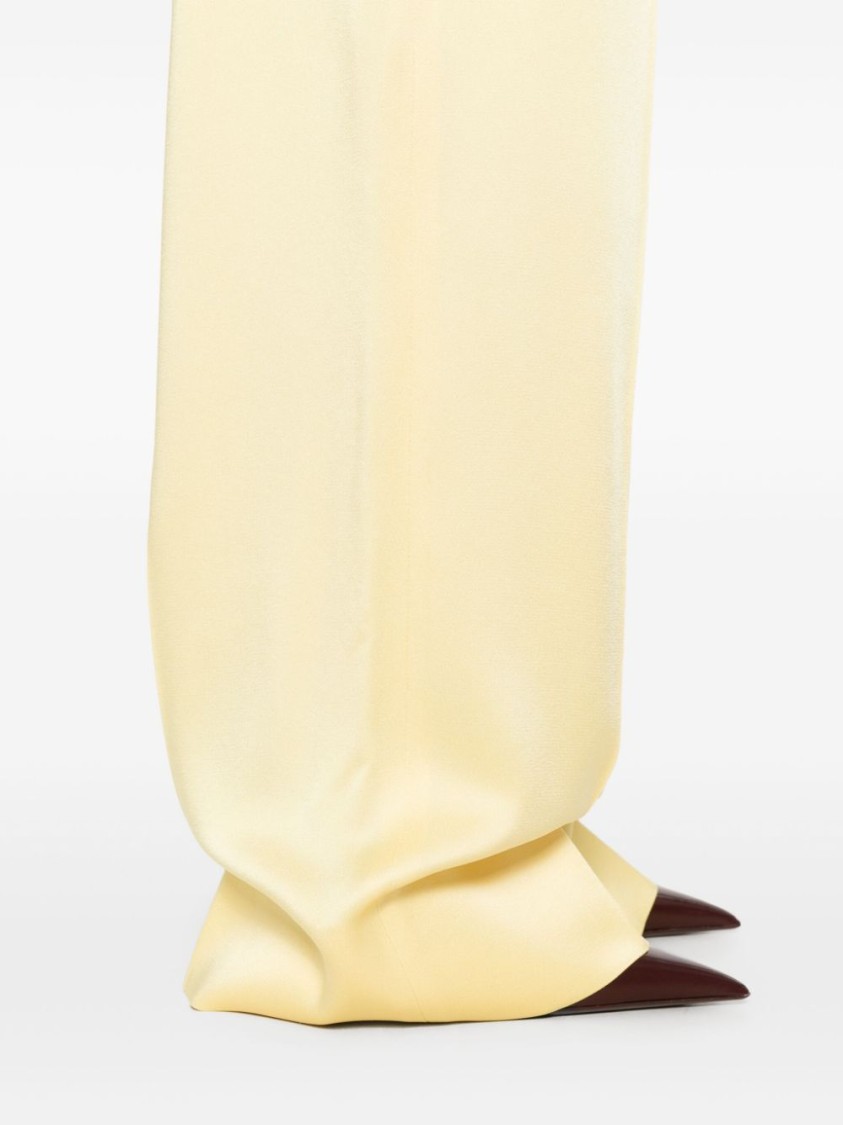 Shop Stella Mccartney Beige Wide-leg Trousers In Neutrals