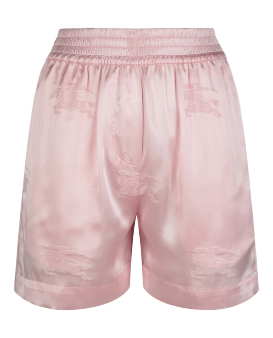 Burberry Ekd Jacquard Silk Shorts In Pink