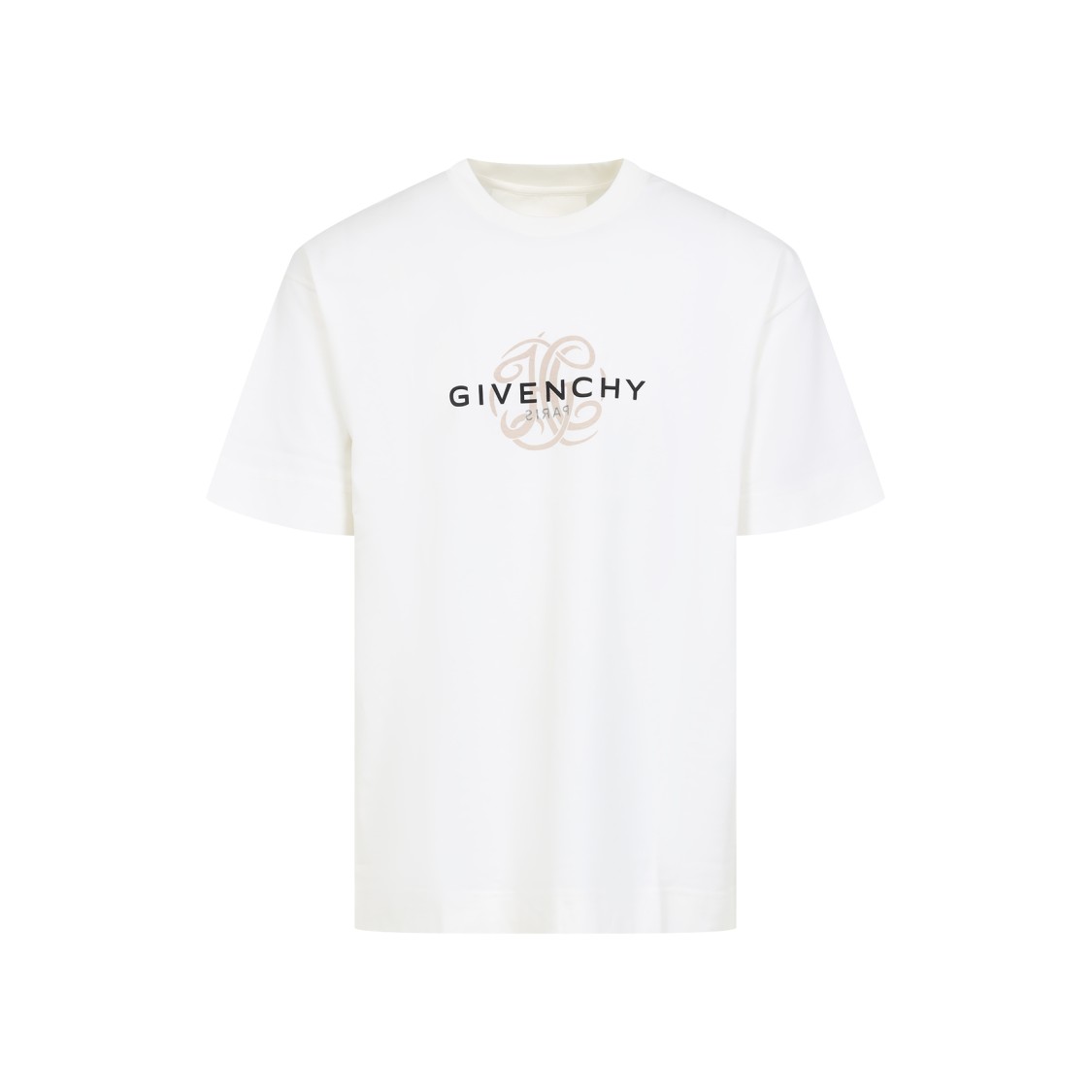 Shop Givenchy Relaxed-fit Cotton T-shirt With Prominent Logo Design In White