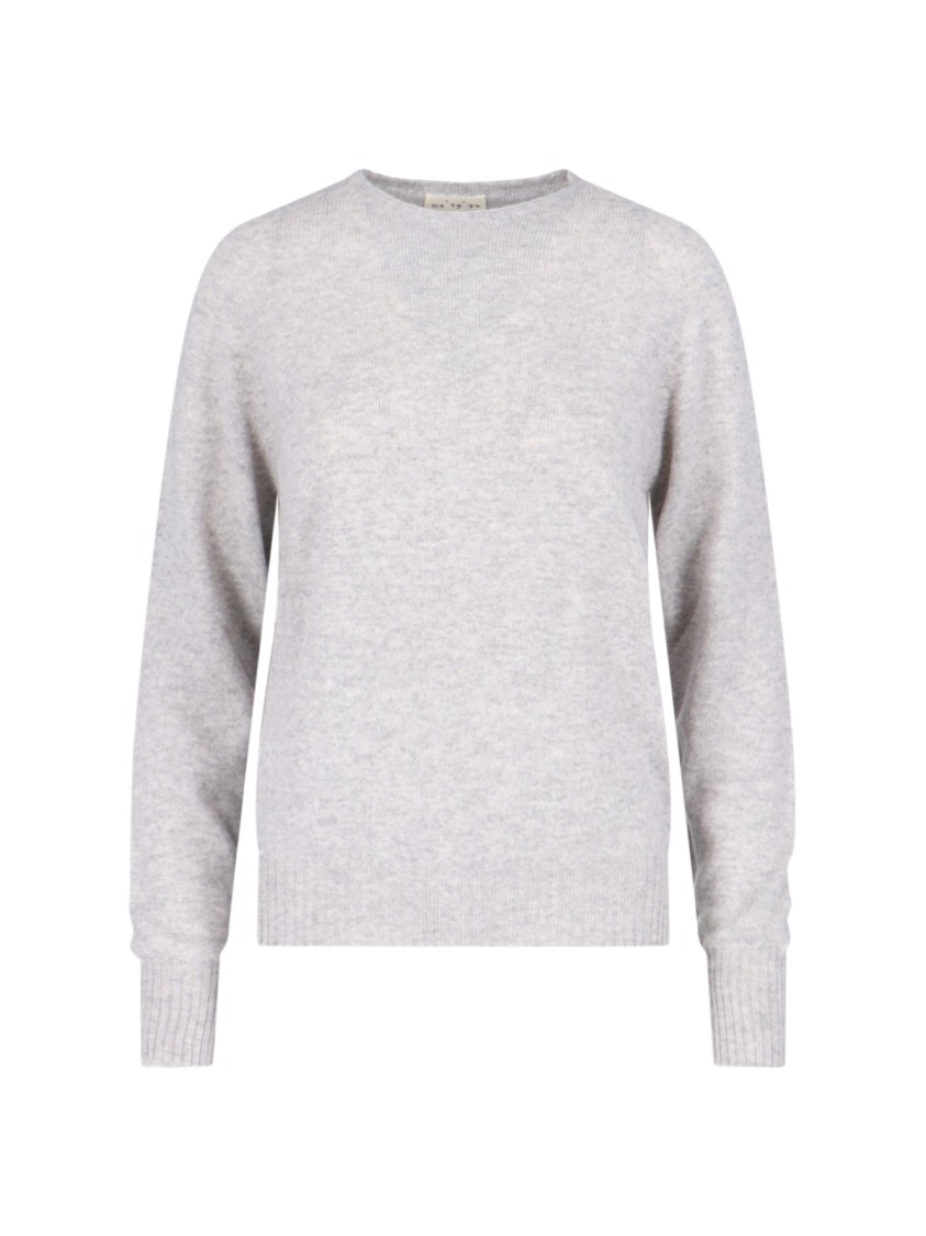 Ma'ry'ya Basic Sweater In Grey Cashmere