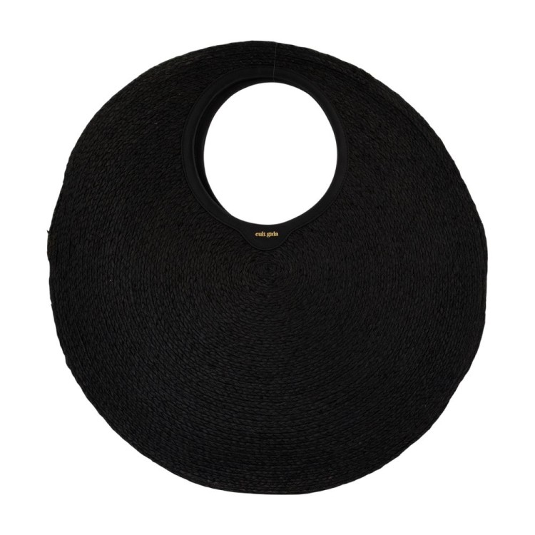トートバッグ CULT GAIA Amun Bag - Cult Gaia - Raffia - Black Cult Gaia Amun Bag - Raffia - Black Tote Bag | THE LIST