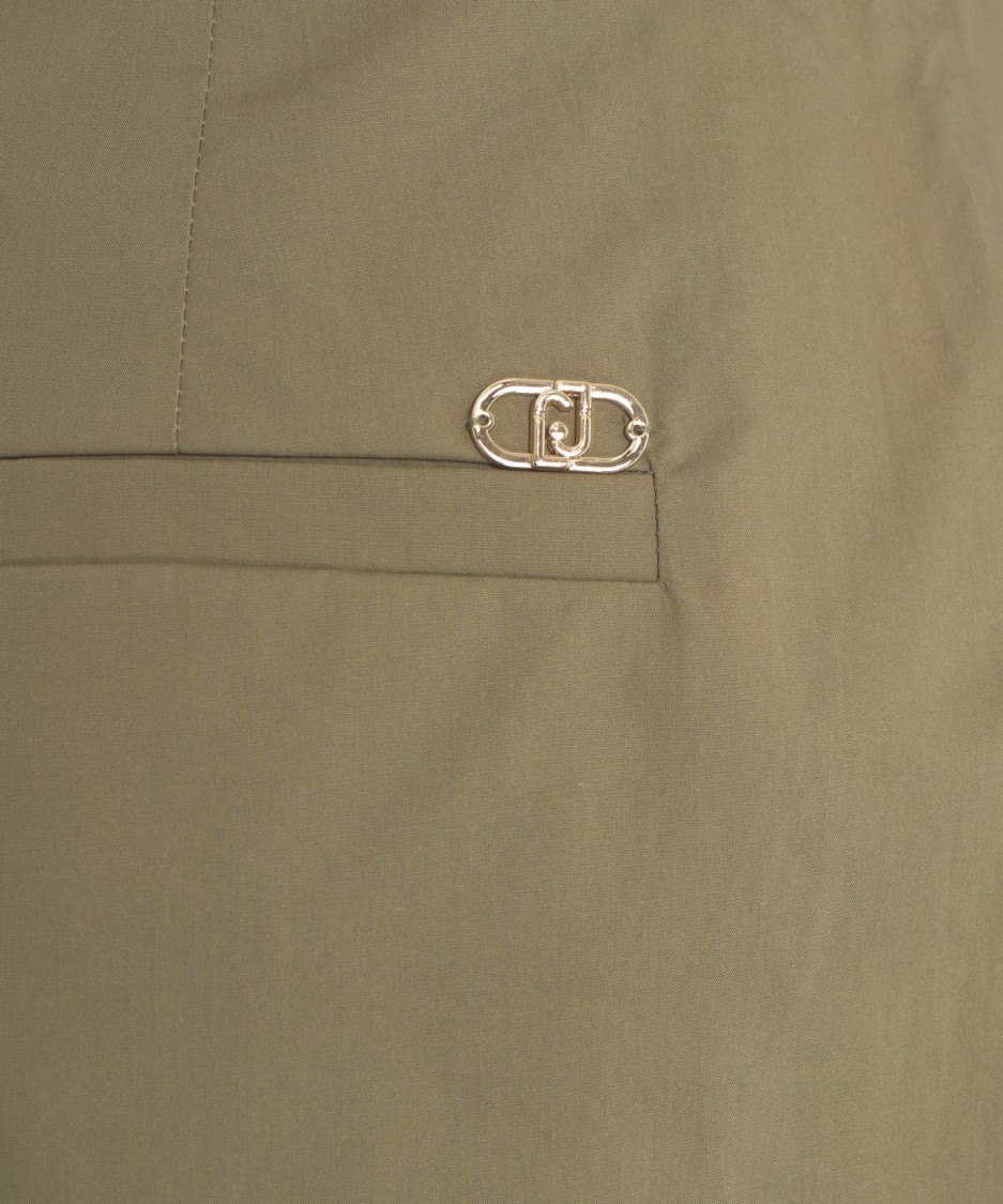 LIU •JO LIU JO POPELINE SHORTS WITH ROLLED CUFFS