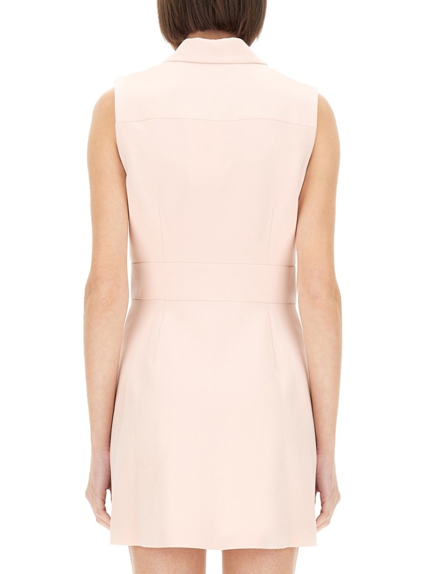 Theory Mini Dress With Spear Lapels In Pink