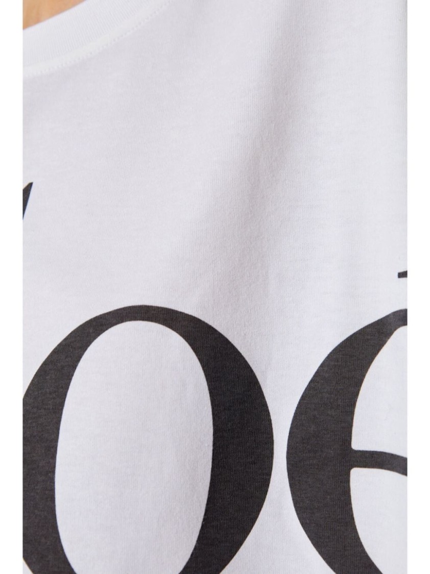 Chloé Women Cropped Boxy Logo T-shirt In Gray