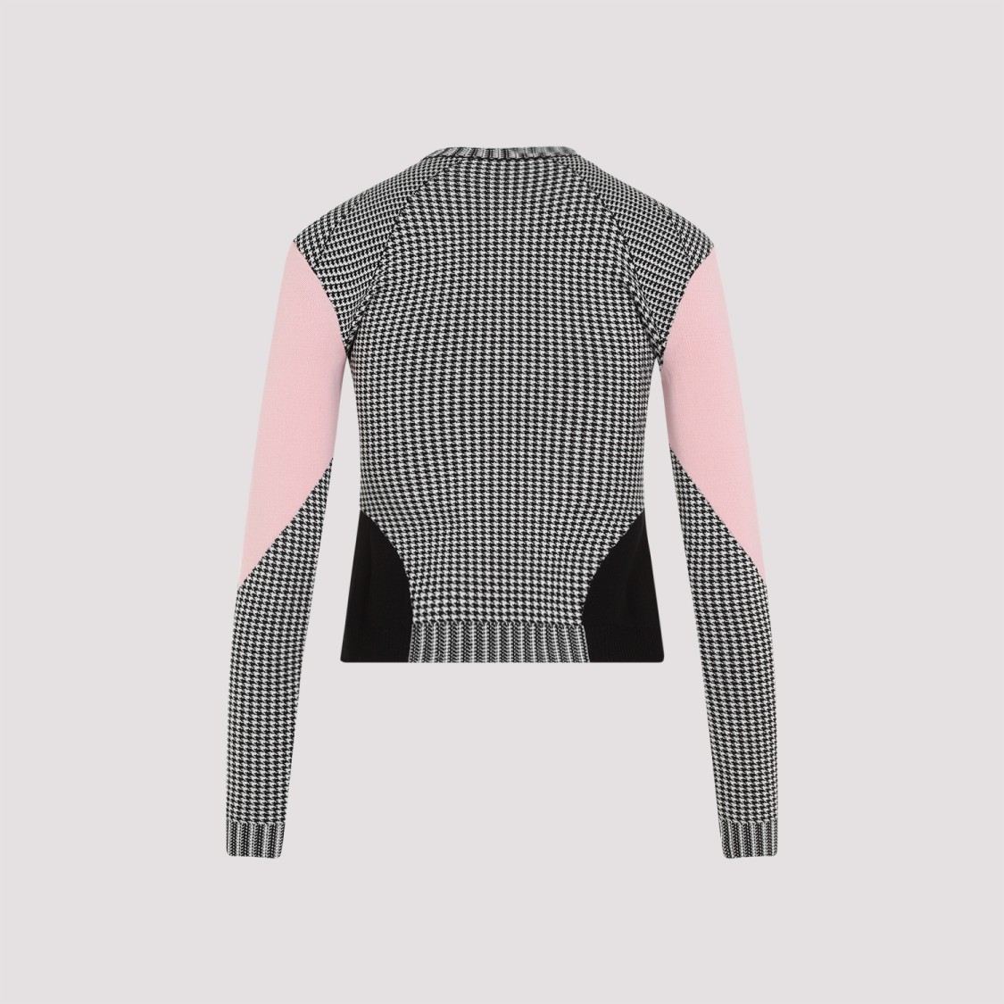 Alexander Mcqueen Black White Pink Wool Pullover