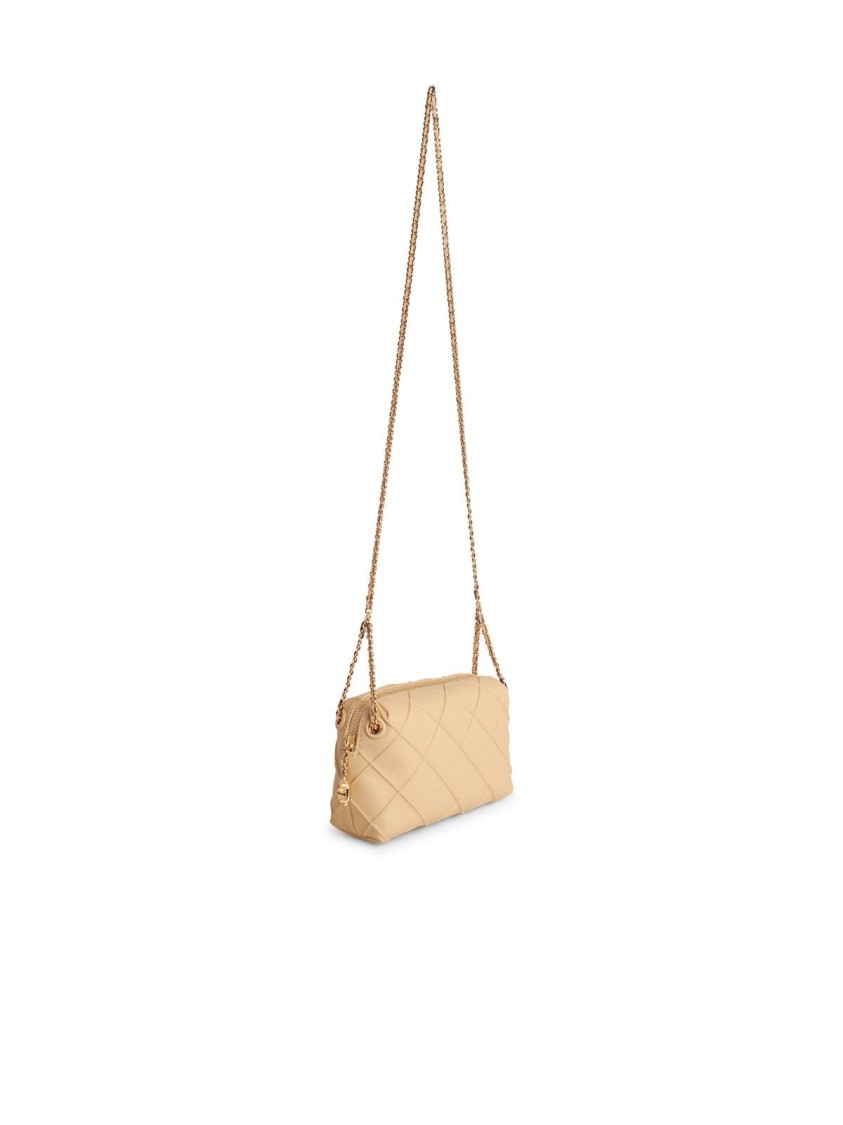 Tory Burch Borsa Crossbody Fleming Small In Pelle Trapuntata Colore Vaniglia