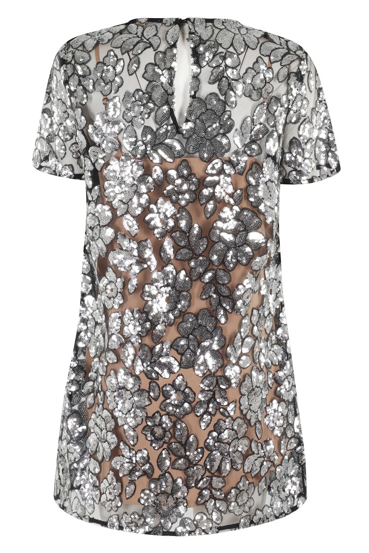 Michael Michael Kors Sequin Floral Tshirt Drs