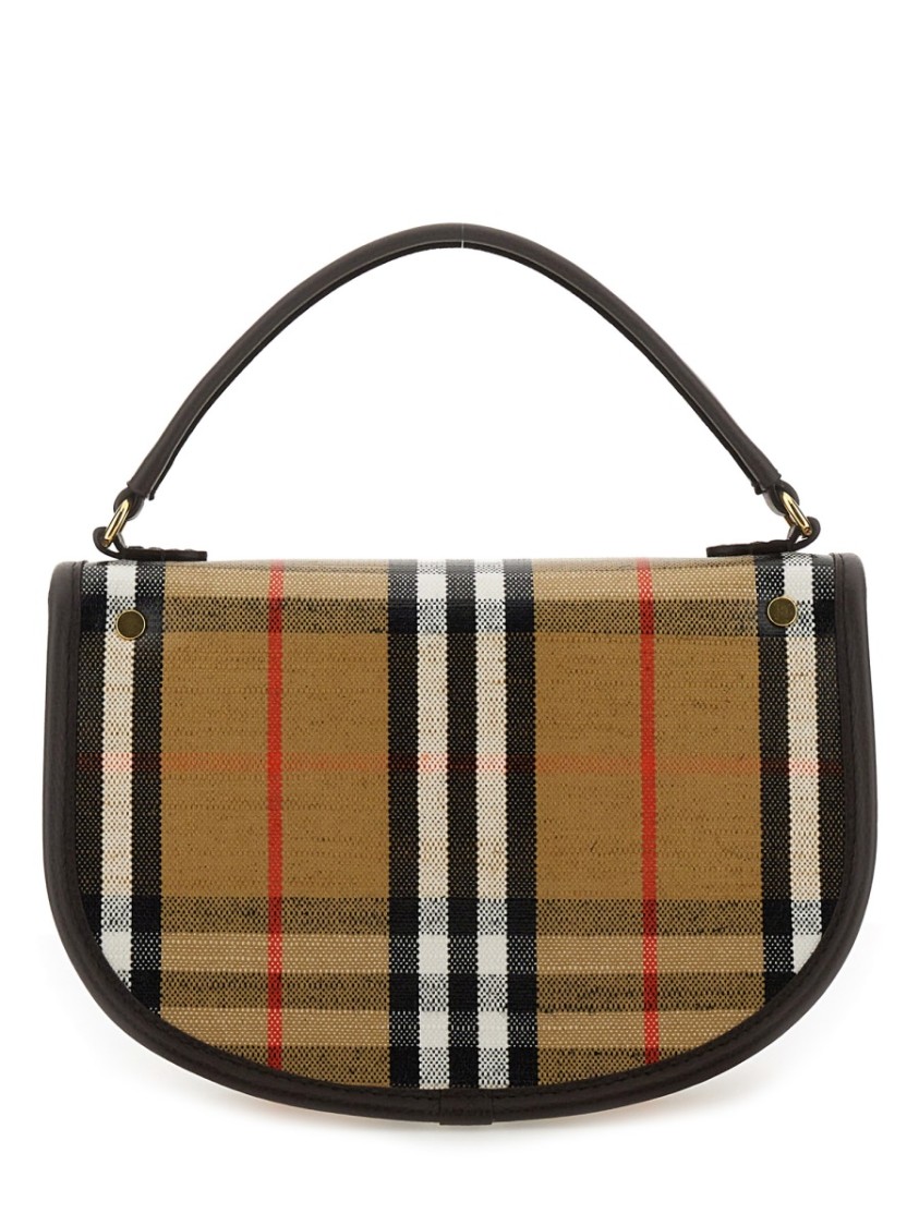 Burberry Mini Handbag With Check Pattern And Top Handle