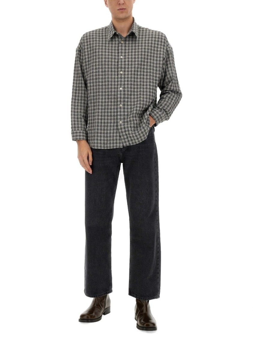 Sunflower Classic Check Pattern Shirt In Grey