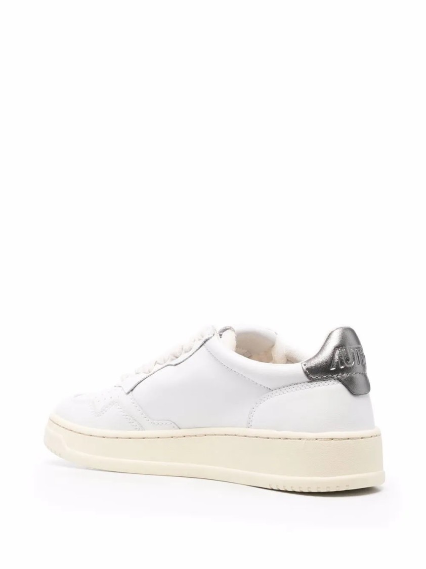 Autry Classic Low-top Sneakers With Logo Patches In White