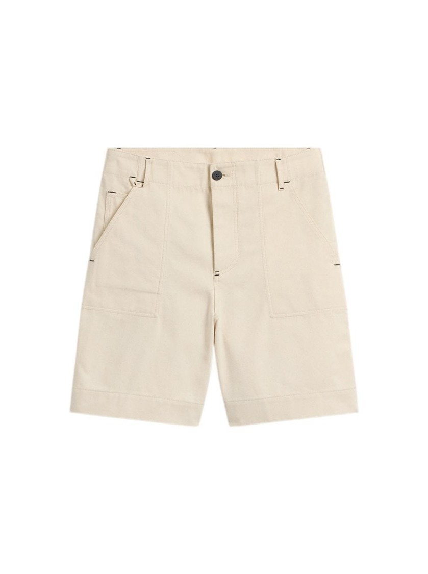 Jacquemus The De-nîmes Shorts In Beige Denim