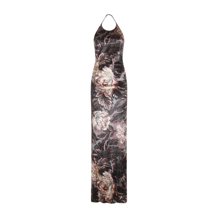 ワンピース ETRO VELVET LONG DRESS Etro Floral Velvet Mesh Maxi Dress | Saks Fifth Avenue