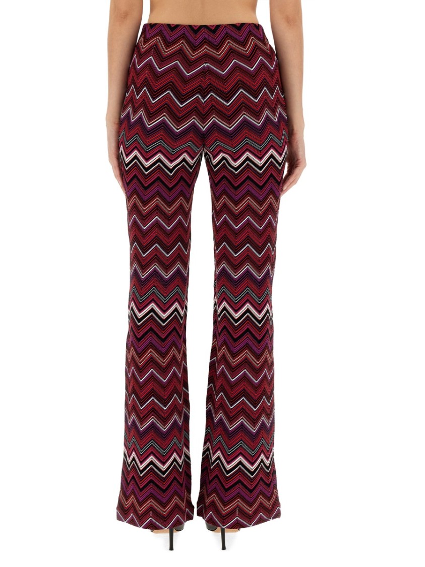 Shop Missoni Flare Fit Pants In Multicolor