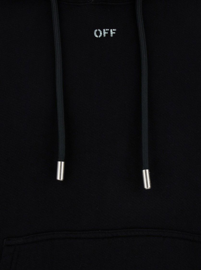 Shop Off-white Relaxed-fit Cotton Hoodie In Black