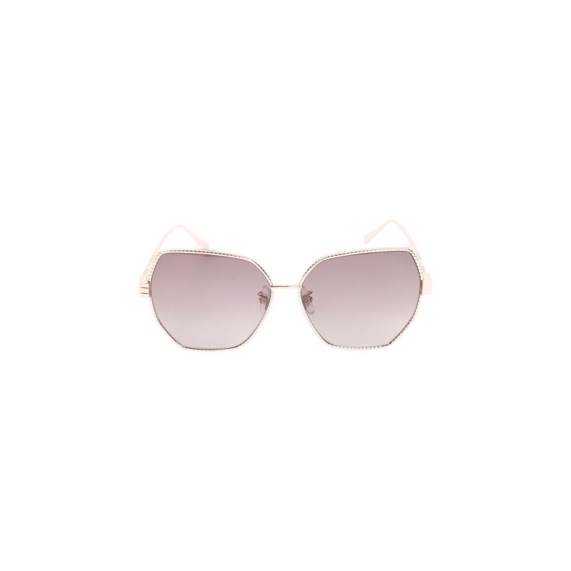 Chopard Oversized Hexagonal Sunglasses With Metallic Finish And Acetate-metal Blend In Pink