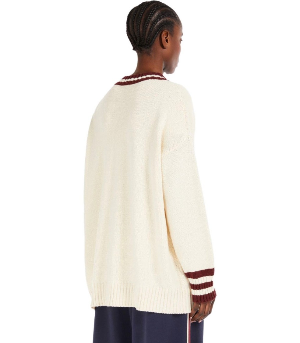Shop Max Mara Vicolo Ecru Cardigan In Neutrals