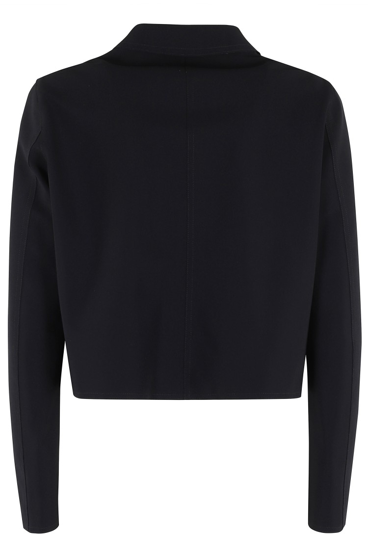 Herno Press-stud Cropped Jacket In Black
