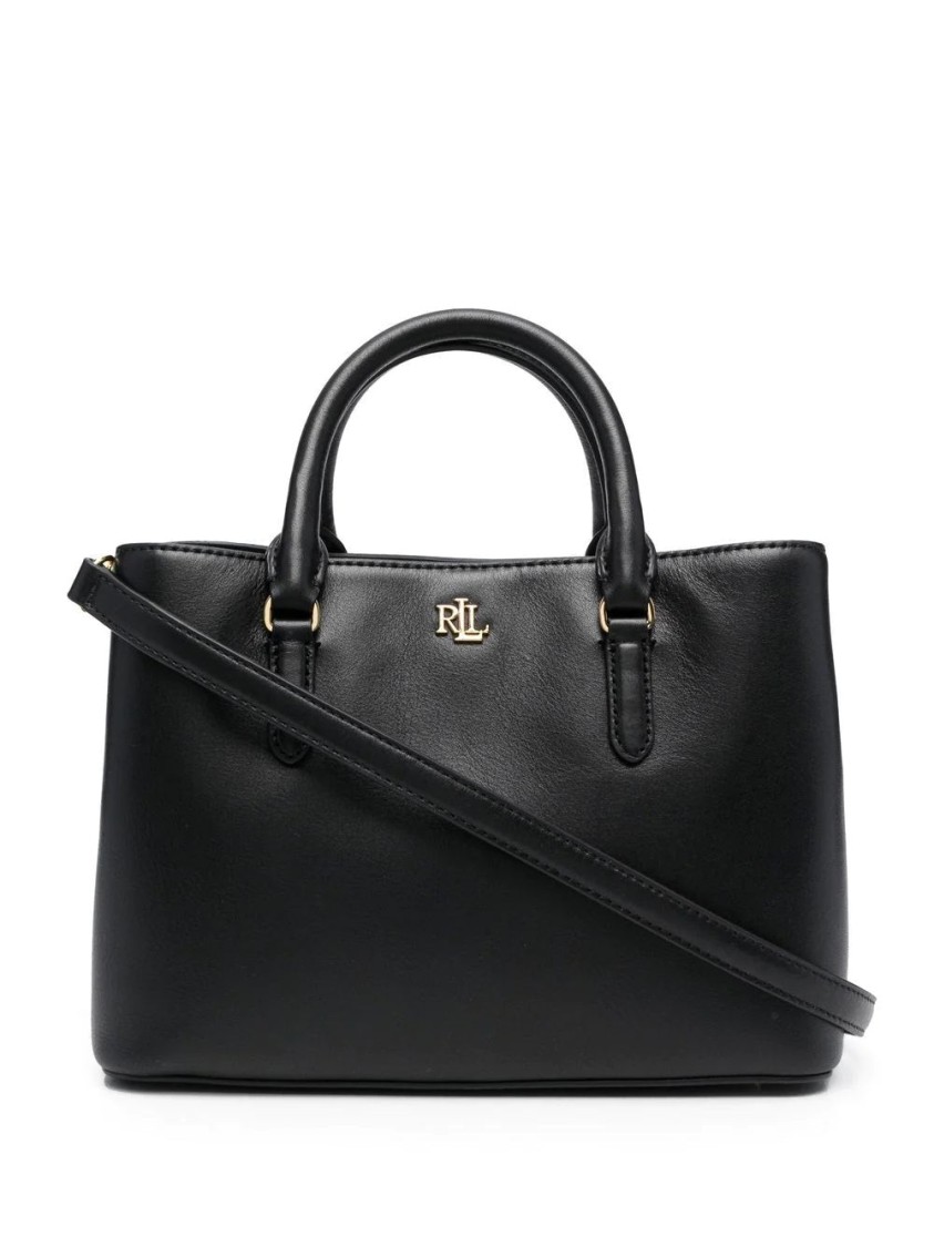 Ralph Lauren Lauren Mary Medium Satchel Bag In Black