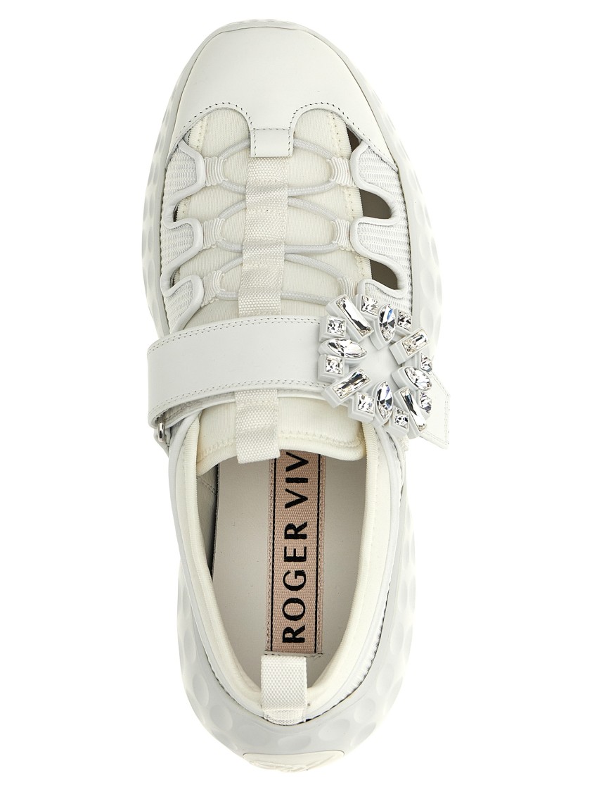 Roger Vivier 'viv' Run Light Trekky' Sneakers In White