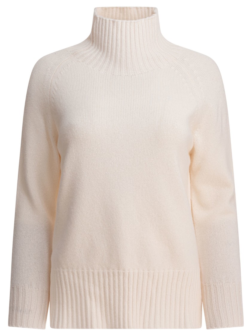 Kangra Cashmere Knit Sweater With Ribbed Turtleneck In Yellow