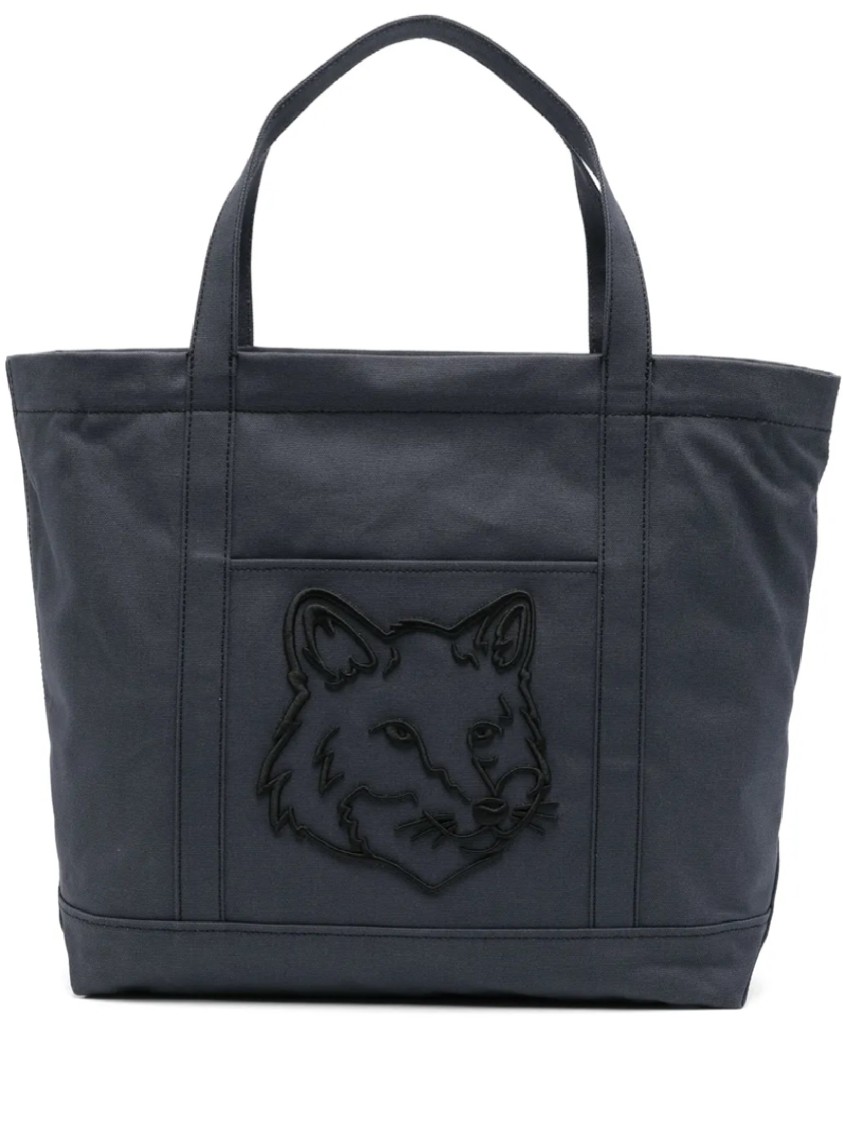 Maison Kitsuné Fox Head Large Tote With Structured Design
