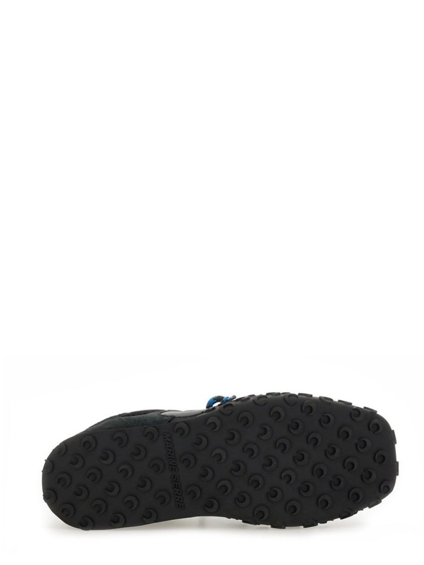 Marine Serre Black Leather Sneakers